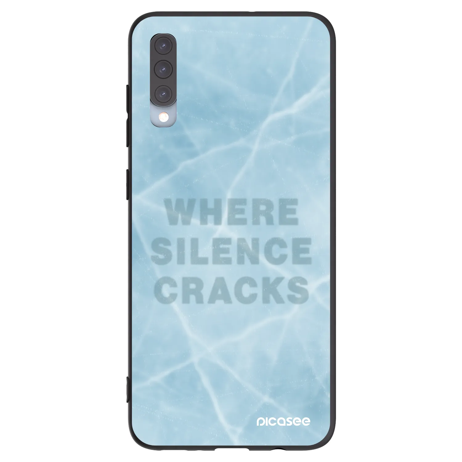 Picasee Μαύρη θήκη σιλικόνης για Samsung Galaxy A70 A705F - SILENCE