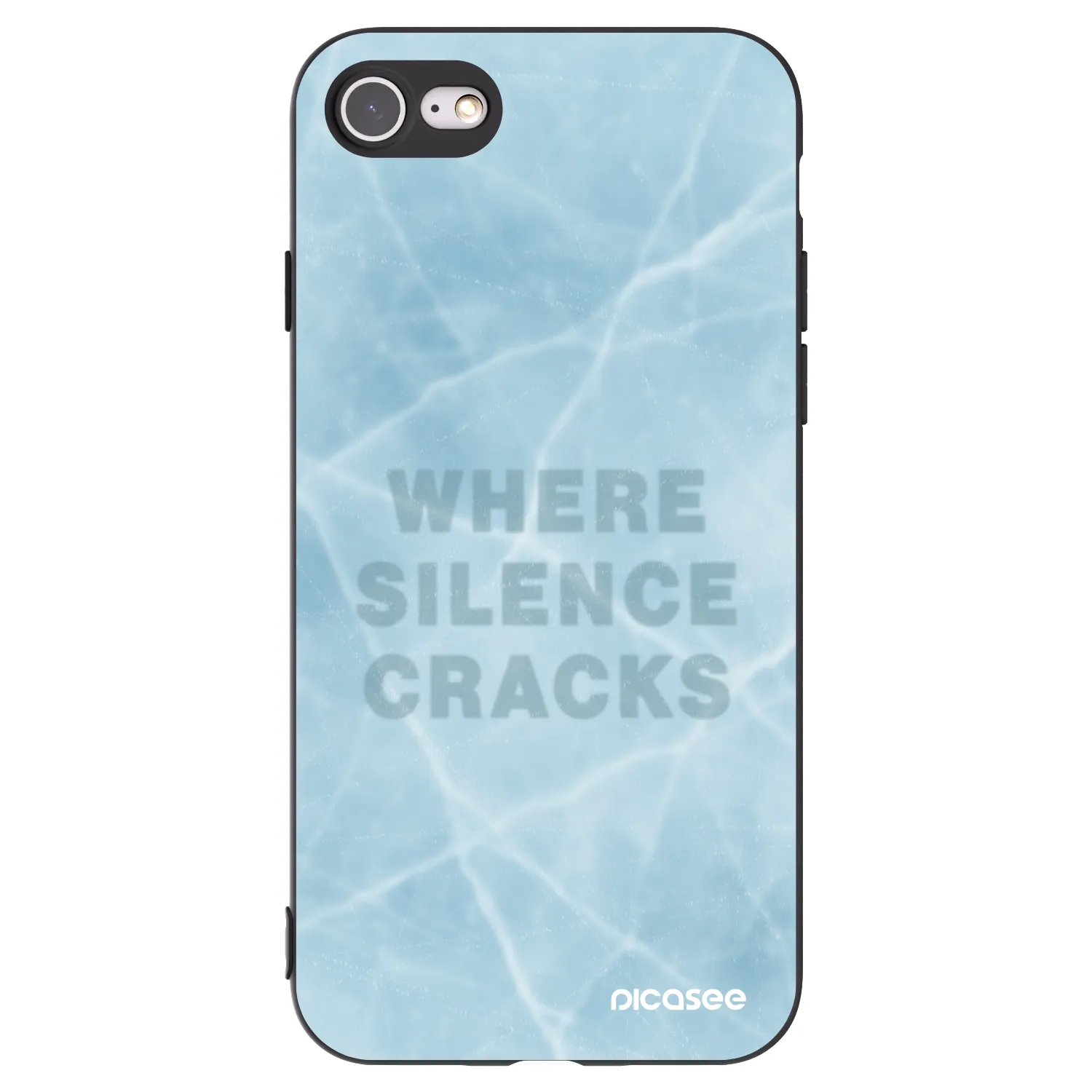 Picasee Μαύρη θήκη σιλικόνης για Apple iPhone SE 2020 - SILENCE