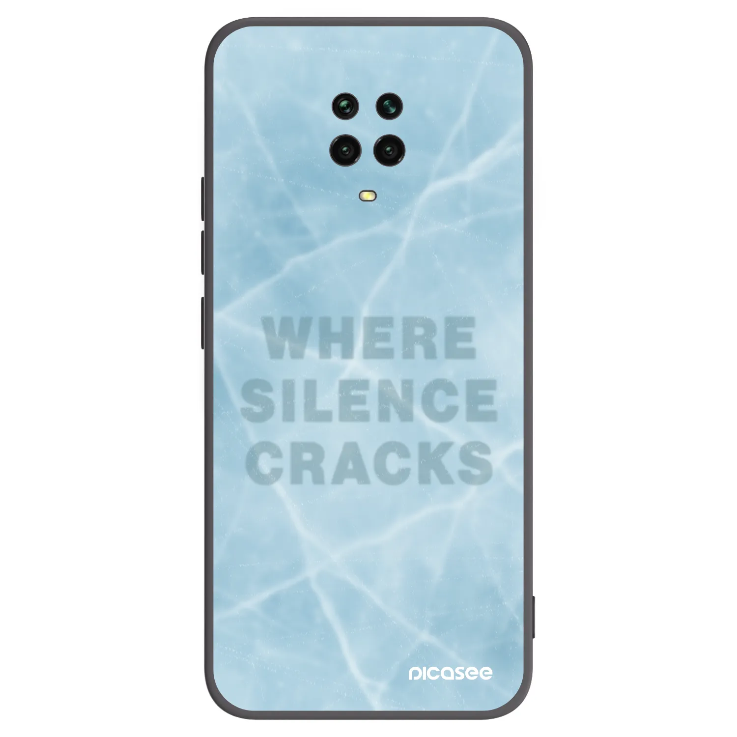 Picasee Μαύρη θήκη σιλικόνης για Xiaomi Redmi Note 9S - SILENCE