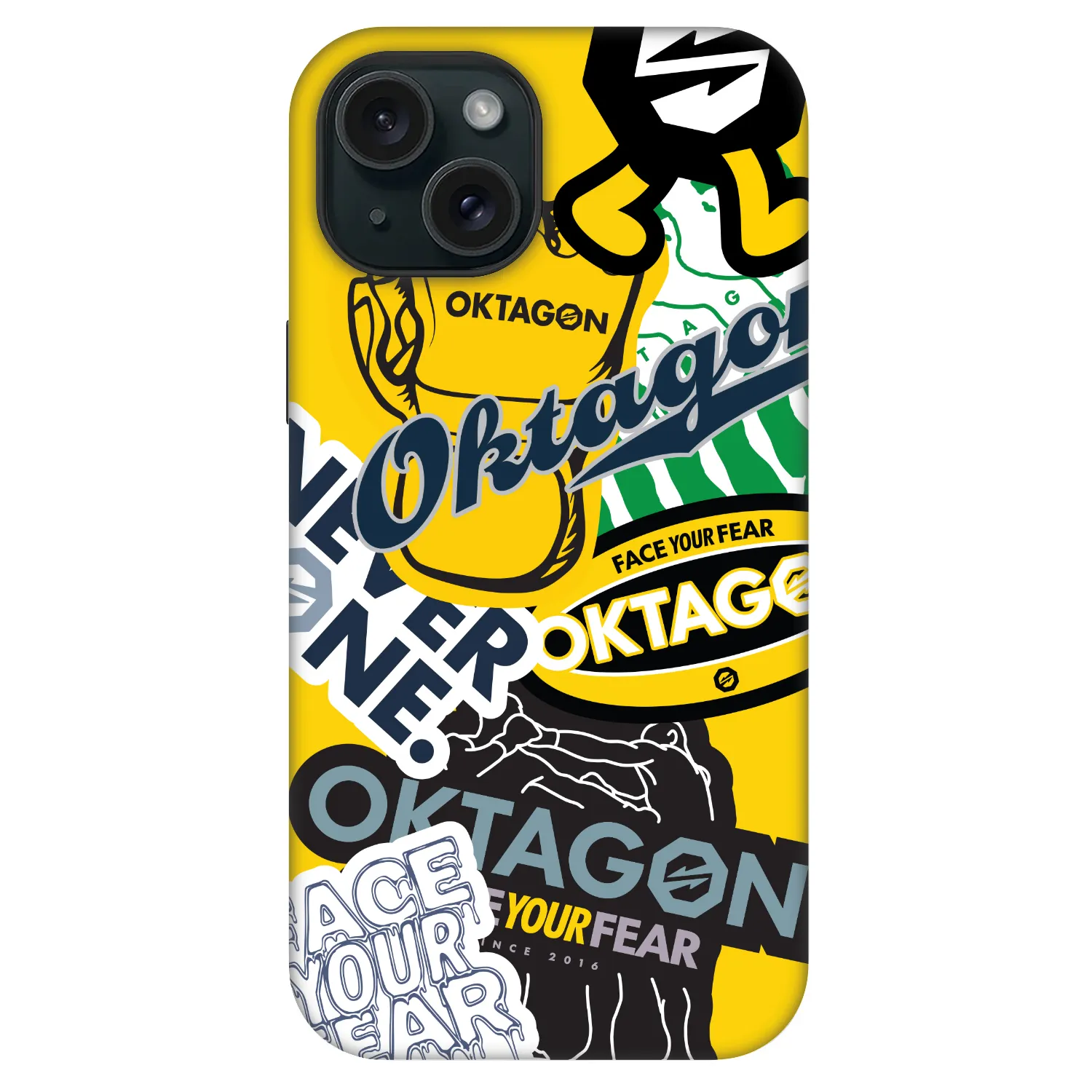 Picasee Fashion Case MagSafe για Apple iPhone 15 - OKTAGON - Logo Archive