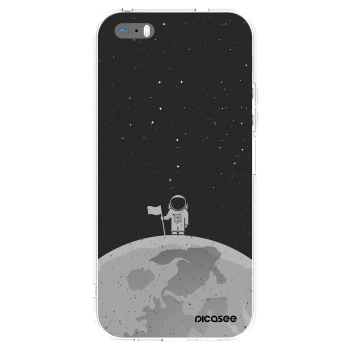 Picasee διαφανής θήκη σιλικόνης Apple iPhone 5/5S/SE - Astronaut