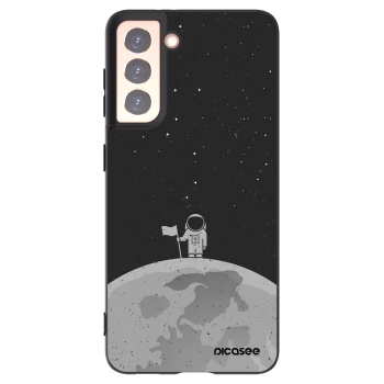 Picasee Μαύρη θήκη σιλικόνης για Samsung Galaxy S21 5G G991B - Astronaut