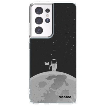Picasee διαφανής θήκη σιλικόνης Samsung Galaxy S21 Ultra 5G G998B - Astronaut