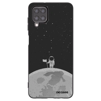Picasee Μαύρη θήκη σιλικόνης για Samsung Galaxy M12 M127F - Astronaut
