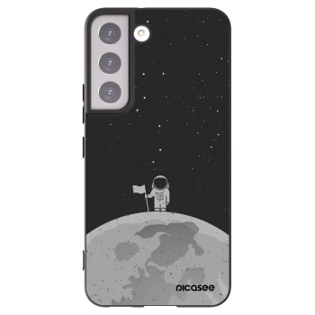 Picasee Μαύρη θήκη σιλικόνης για Samsung Galaxy S22 5G - Astronaut