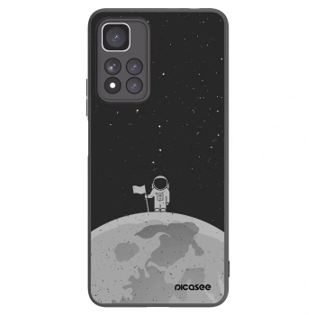 Picasee Μαύρη θήκη σιλικόνης για Xiaomi Redmi Note 11 Pro+ 5G - Astronaut