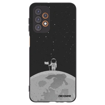 Picasee Μαύρη θήκη σιλικόνης για Samsung Galaxy A23 A235F 4G - Astronaut