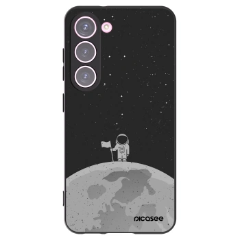 Picasee Μαύρη θήκη σιλικόνης για Samsung Galaxy S23 5G - Astronaut