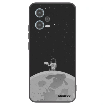 Picasee Μαύρη θήκη σιλικόνης για Xiaomi Redmi Note 12 5G - Astronaut