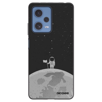 Picasee Μαύρη θήκη σιλικόνης για Xiaomi Redmi Note 12 Pro 5G - Astronaut