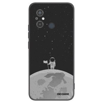 Picasee Μαύρη θήκη σιλικόνης για Xiaomi Redmi 12C - Astronaut