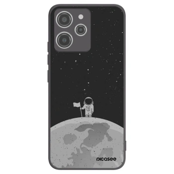 Picasee Μαύρη θήκη σιλικόνης για Xiaomi Redmi 12 4G - Astronaut