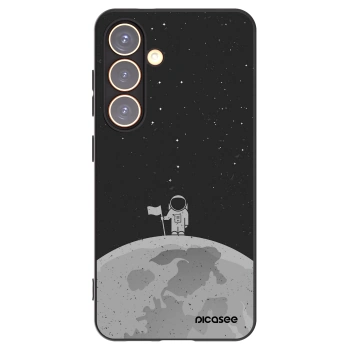 Picasee Μαύρη θήκη σιλικόνης για Samsung Galaxy S24 S921B 5G - Astronaut