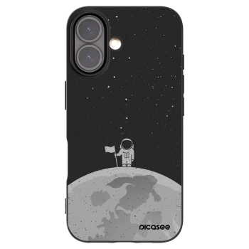 Picasee Μαύρη θήκη σιλικόνης για Apple iPhone 16 - Astronaut