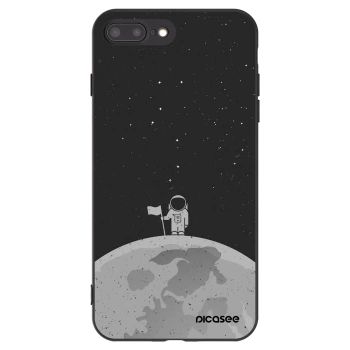 Picasee Μαύρη θήκη σιλικόνης για Apple iPhone 8 Plus - Astronaut