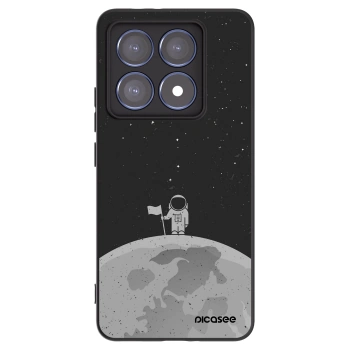 Picasee Μαύρη θήκη σιλικόνης για Xiaomi 14T Pro - Astronaut