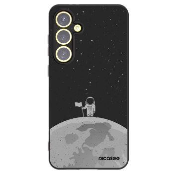 Picasee Μαύρη θήκη σιλικόνης για Samsung Galaxy S24 FE S721B - Astronaut