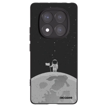 Picasee Μαύρη θήκη σιλικόνης για Xiaomi Redmi Note 14 Pro 5G - Astronaut