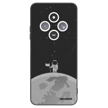 Picasee Μαύρη θήκη σιλικόνης για Xiaomi Redmi 14C - Astronaut