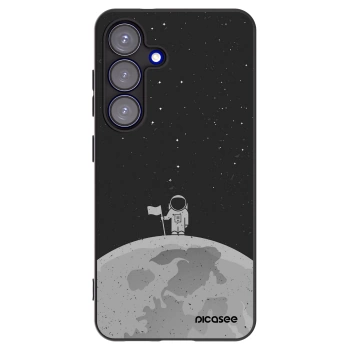 Picasee Μαύρη θήκη σιλικόνης για Samsung Galaxy S25 5G - Astronaut