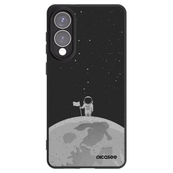 Picasee Μαύρη θήκη σιλικόνης για Samsung Galaxy S25 Edge 5G - Astronaut