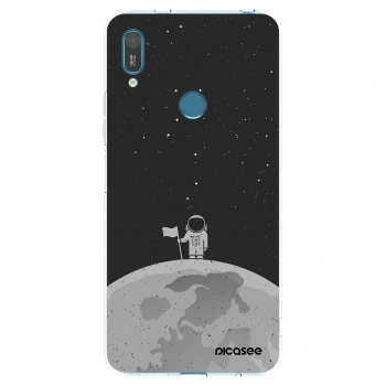 Picasee διαφανής θήκη σιλικόνης Huawei Y7 2019 - Astronaut