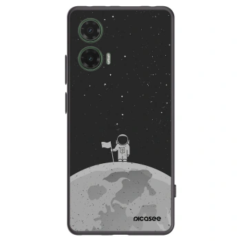 Picasee Μαύρη θήκη σιλικόνης για Motorola Moto G35 5G - Astronaut