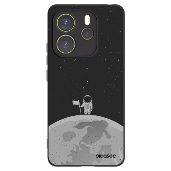 Picasee Μαύρη θήκη σιλικόνης για Xiaomi Redmi Note 14 4G - Astronaut