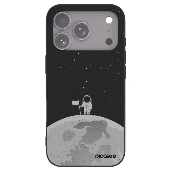 Picasee Μαύρη θήκη σιλικόνης για Apple iPhone 17 Pro - Astronaut