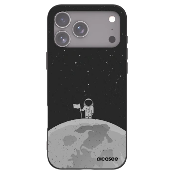 Picasee Μαύρη θήκη σιλικόνης για Apple iPhone 17 Pro Max - Astronaut