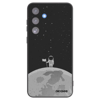 Picasee Μαύρη θήκη σιλικόνης για Samsung Galaxy S25 FE 5G - Astronaut