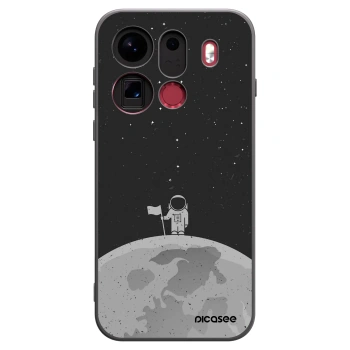 Picasee Μαύρη θήκη σιλικόνης για OPPO Find X9 Pro - Astronaut