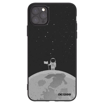 Picasee Μαύρη θήκη σιλικόνης για Apple iPhone 11 Pro Max - Astronaut