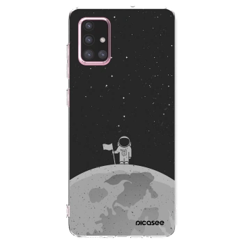 Picasee διαφανής θήκη σιλικόνης Samsung Galaxy A71 A715F - Astronaut