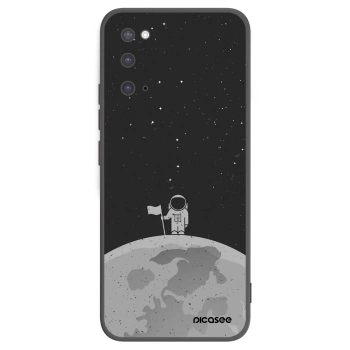 Picasee Μαύρη θήκη σιλικόνης για Samsung Galaxy S20 G980F - Astronaut
