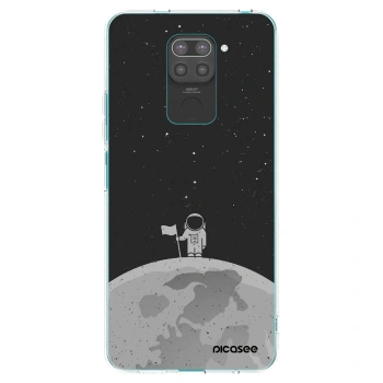 Picasee Μαύρη θήκη σιλικόνης για Xiaomi Redmi Note 9 - Astronaut