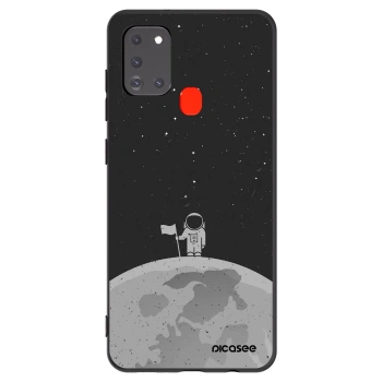 Picasee Μαύρη θήκη σιλικόνης για Samsung Galaxy A21s - Astronaut