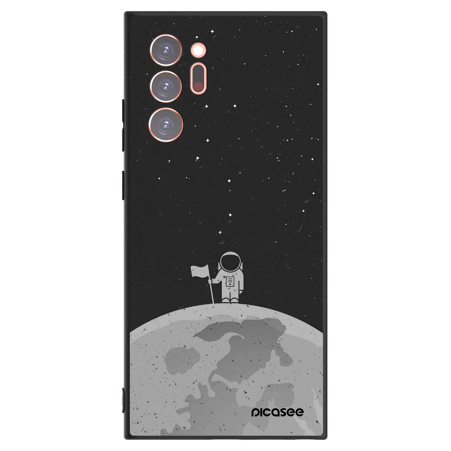 Picasee Μαύρη θήκη σιλικόνης για Samsung Galaxy Note 20 Ultra - Astronaut