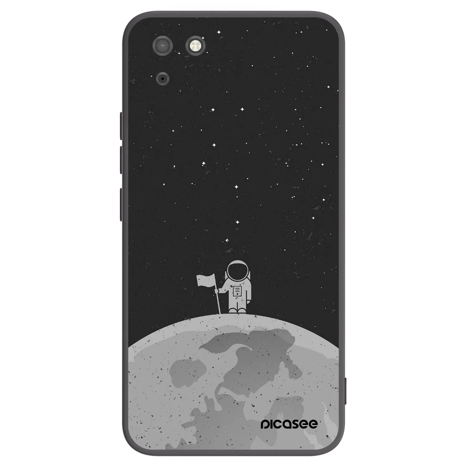 Picasee Μαύρη θήκη σιλικόνης για Huawei Y5P - Astronaut