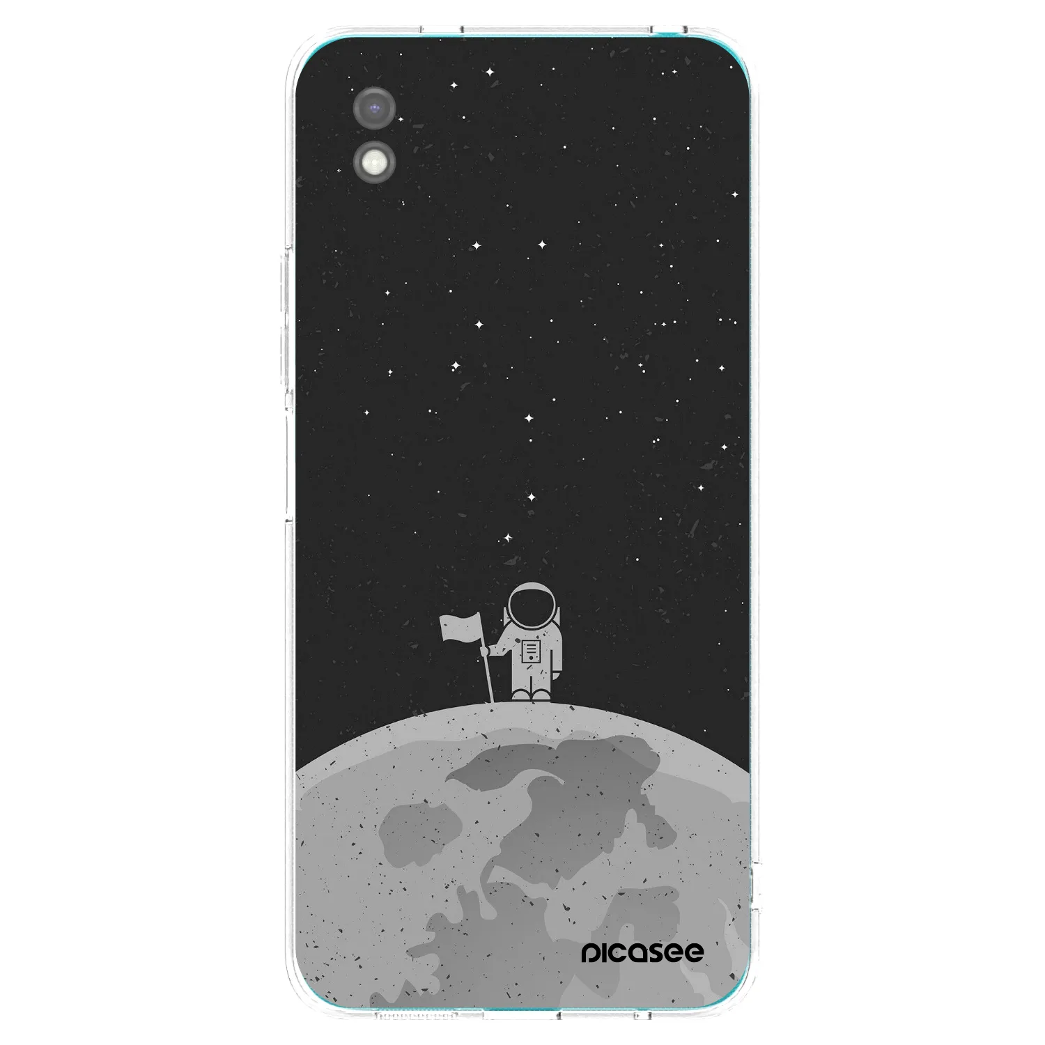 Picasee Μαύρη θήκη σιλικόνης για Xiaomi Redmi 9A - Astronaut