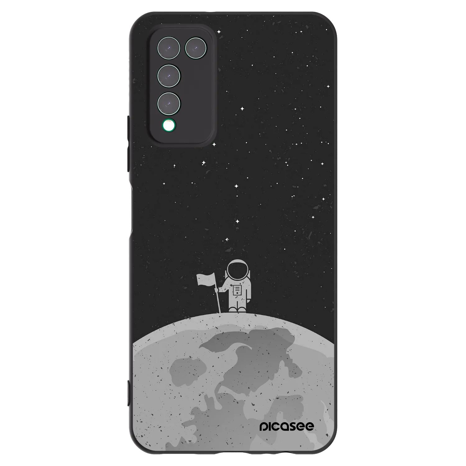 Picasee Μαύρη θήκη σιλικόνης για Honor 10X Lite - Astronaut