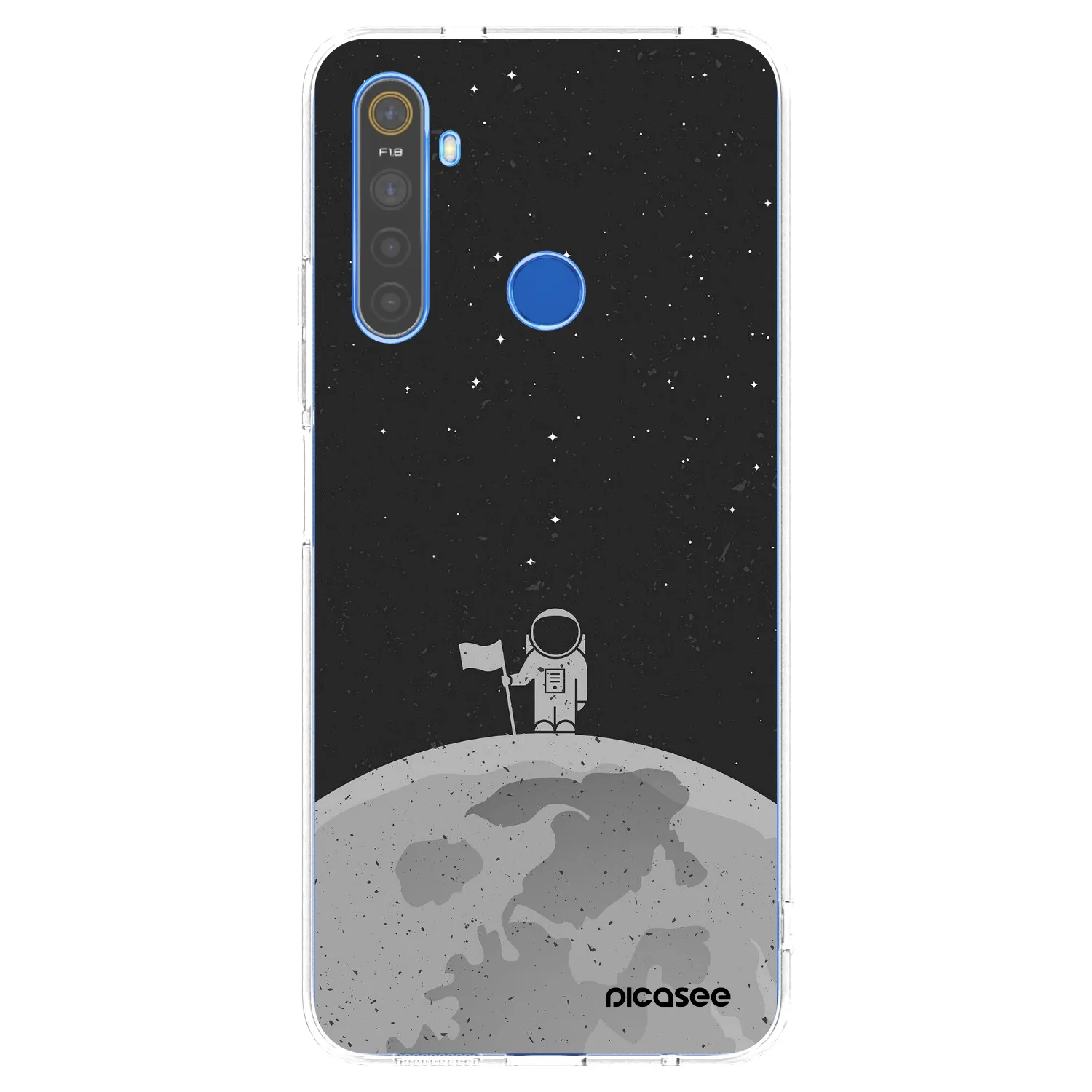 Picasee διαφανής θήκη σιλικόνης Realme 5 - Astronaut