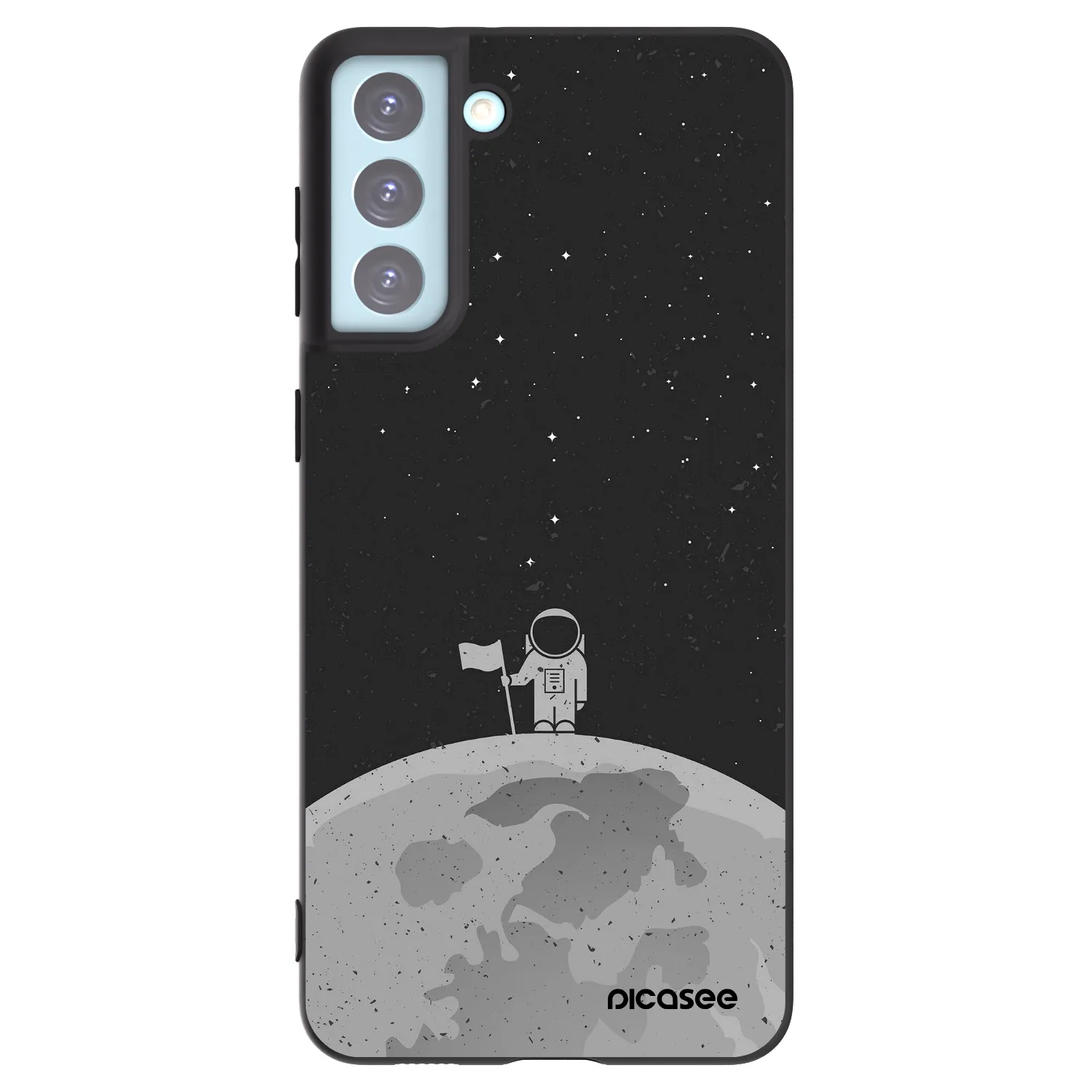 Picasee Μαύρη θήκη σιλικόνης για Samsung Galaxy S21+ 5G G996F - Astronaut