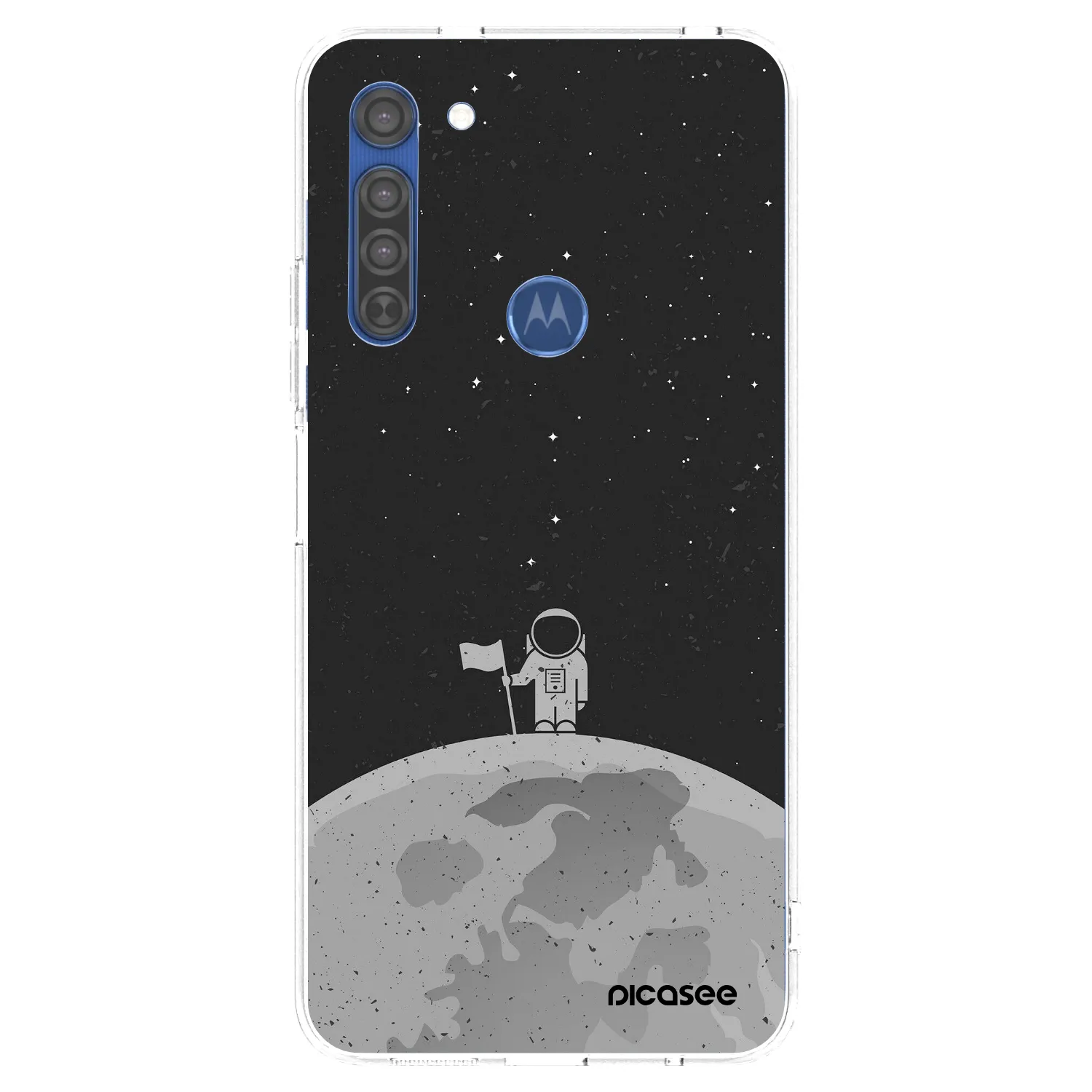 Picasee διαφανής θήκη σιλικόνης Motorola Moto G8 - Astronaut