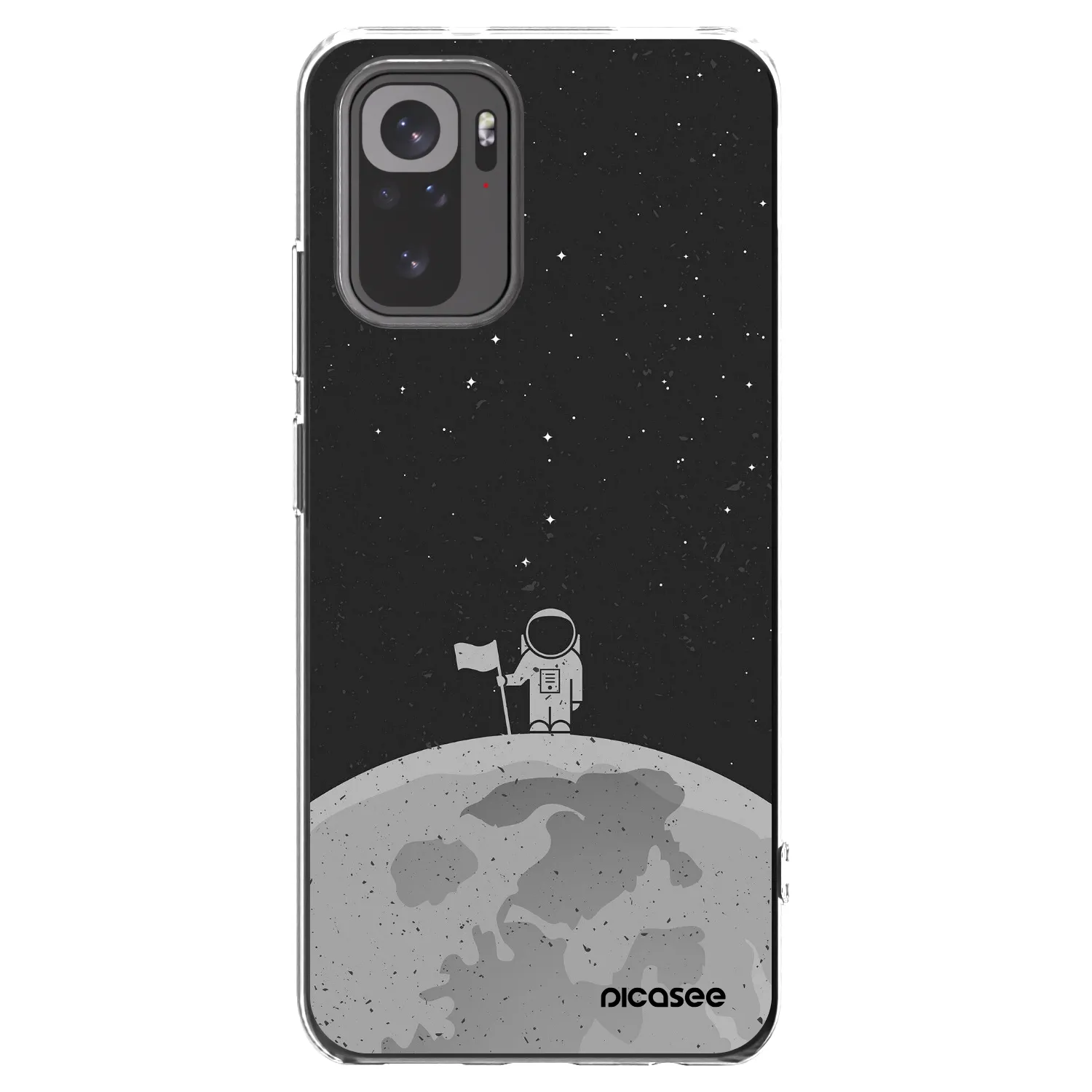 Picasee διαφανής θήκη σιλικόνης Xiaomi Redmi Note 10 - Astronaut