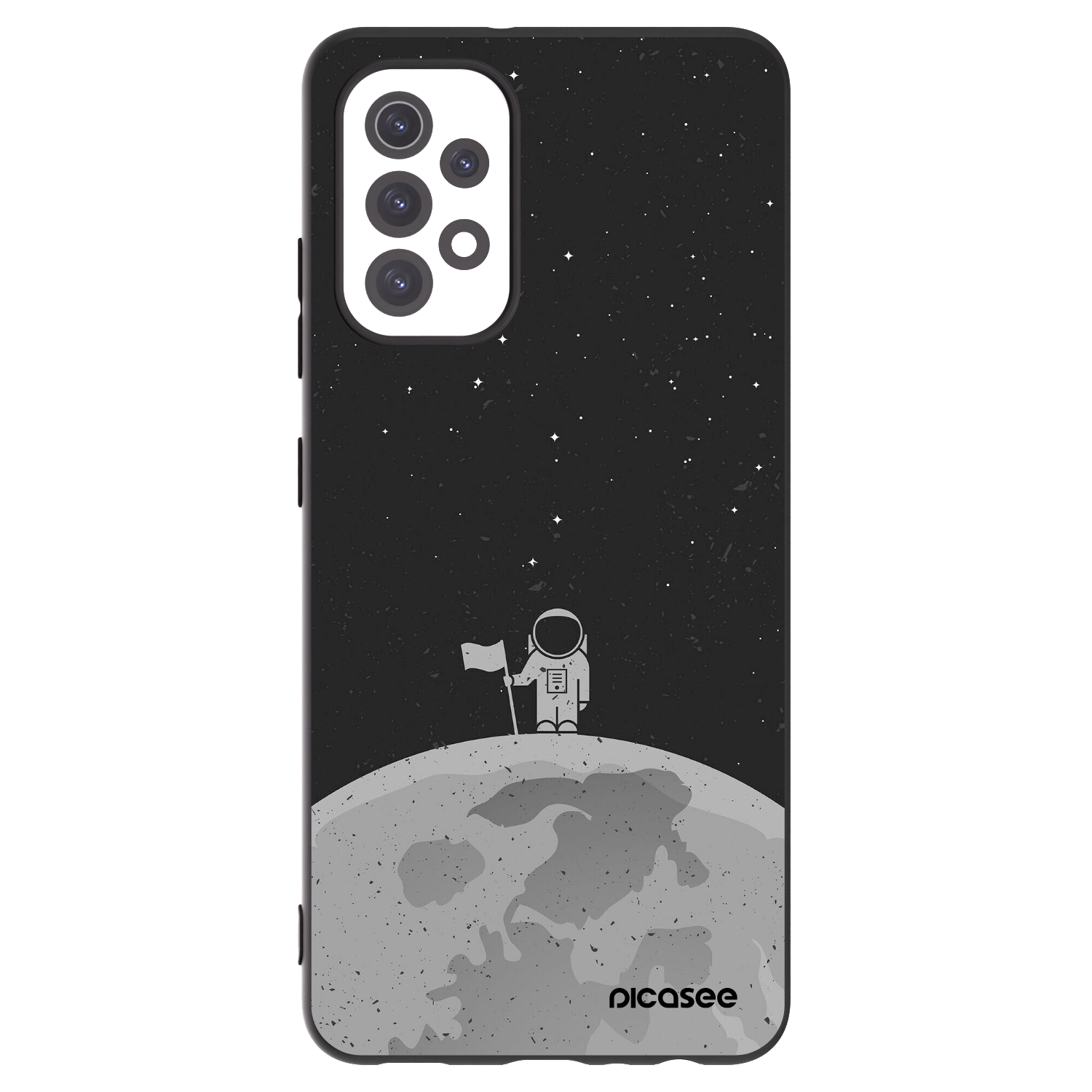 Picasee Μαύρη θήκη σιλικόνης για Samsung Galaxy A32 5G A326B - Astronaut