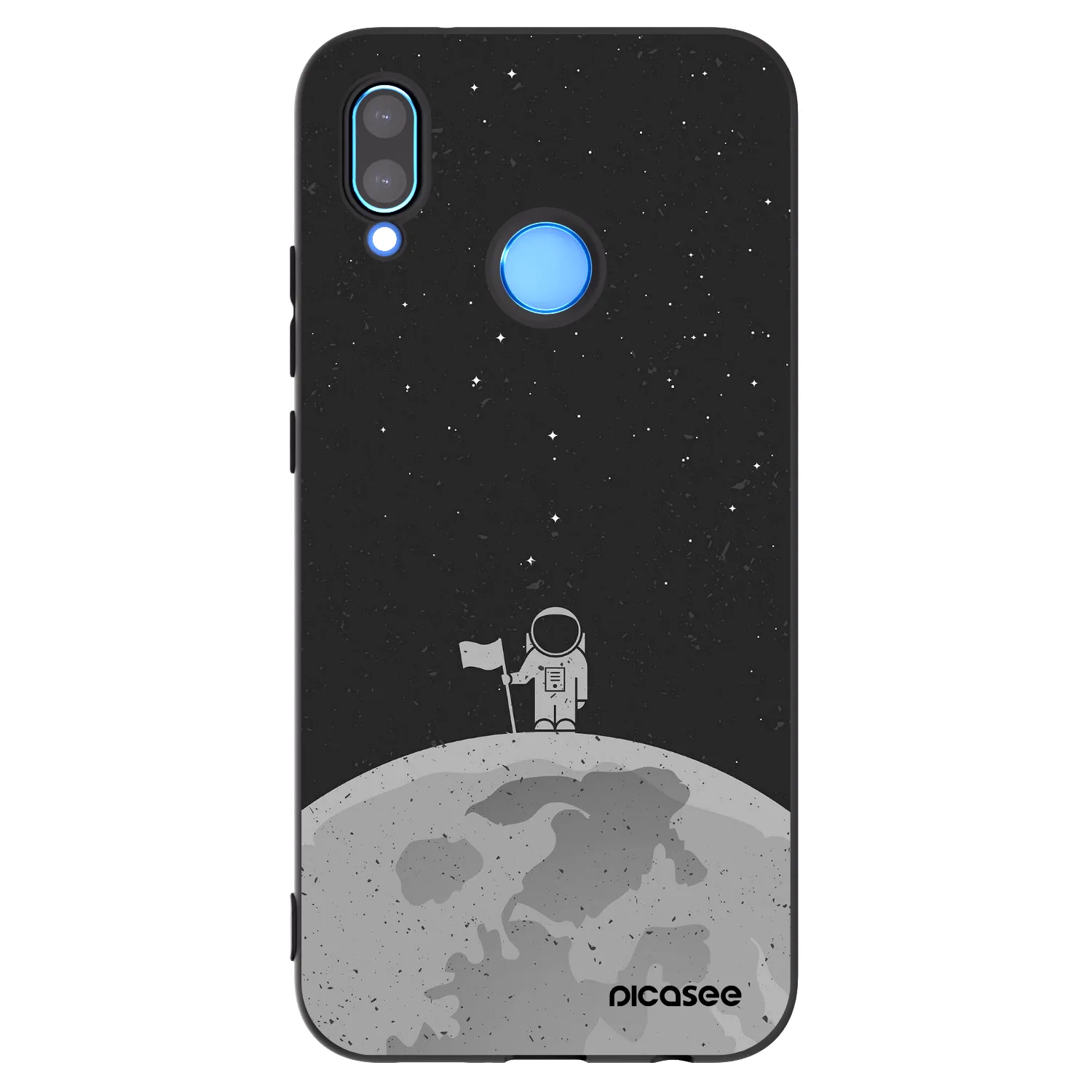 Picasee Μαύρη θήκη σιλικόνης για Huawei P20 Lite - Astronaut