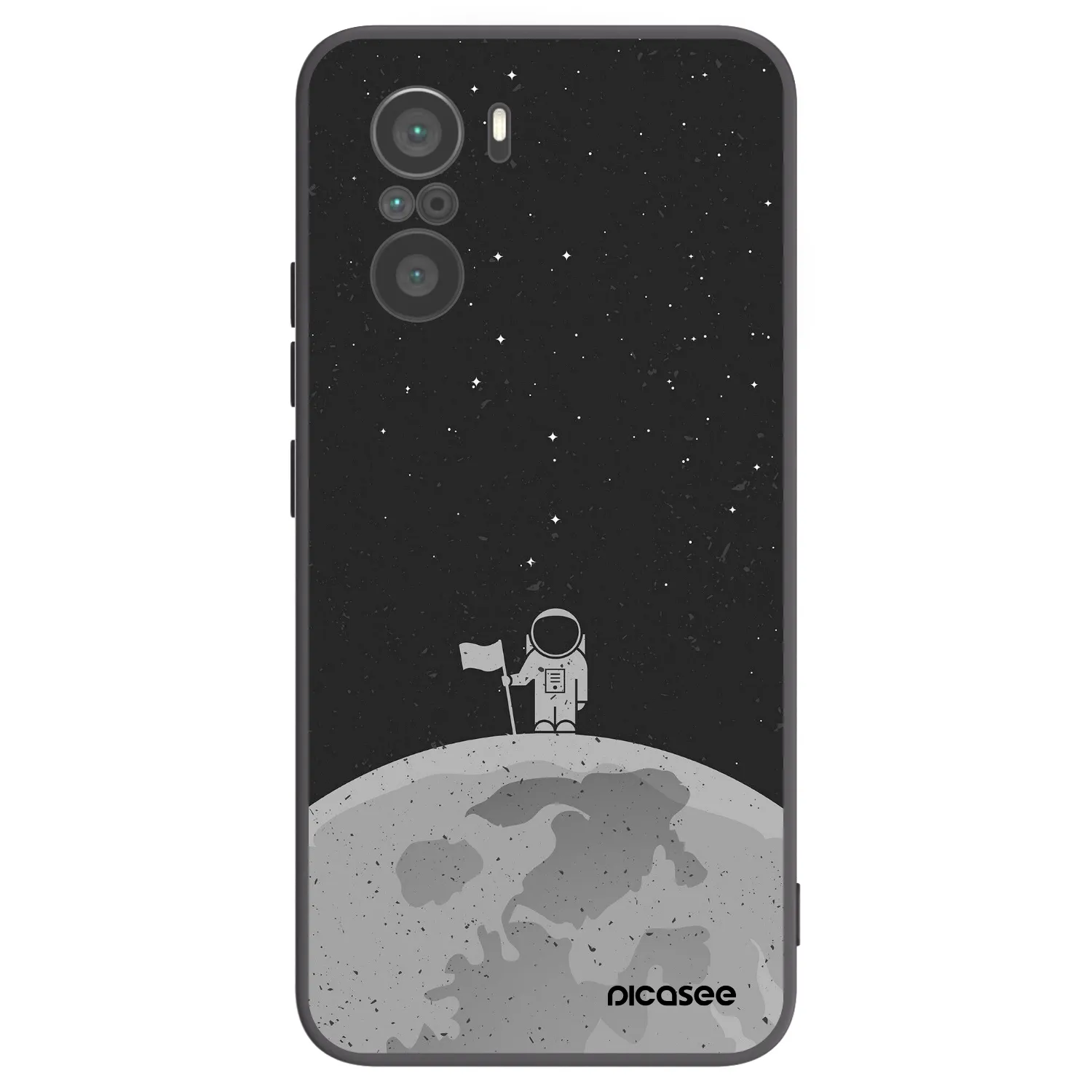 Picasee Μαύρη θήκη σιλικόνης για Xiaomi Poco F3 - Astronaut