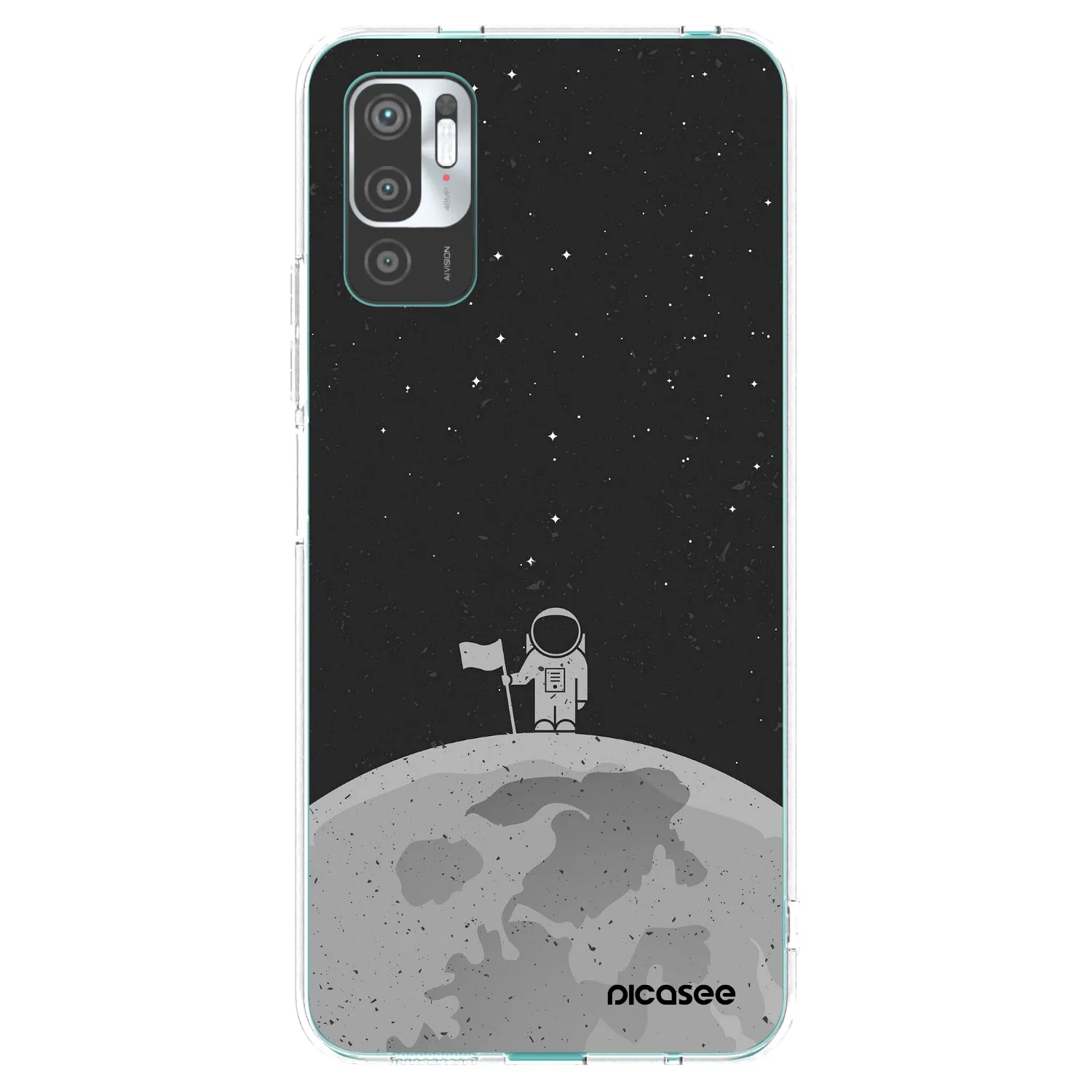 Picasee διαφανής θήκη σιλικόνης Xiaomi Redmi Note 10 5G - Astronaut