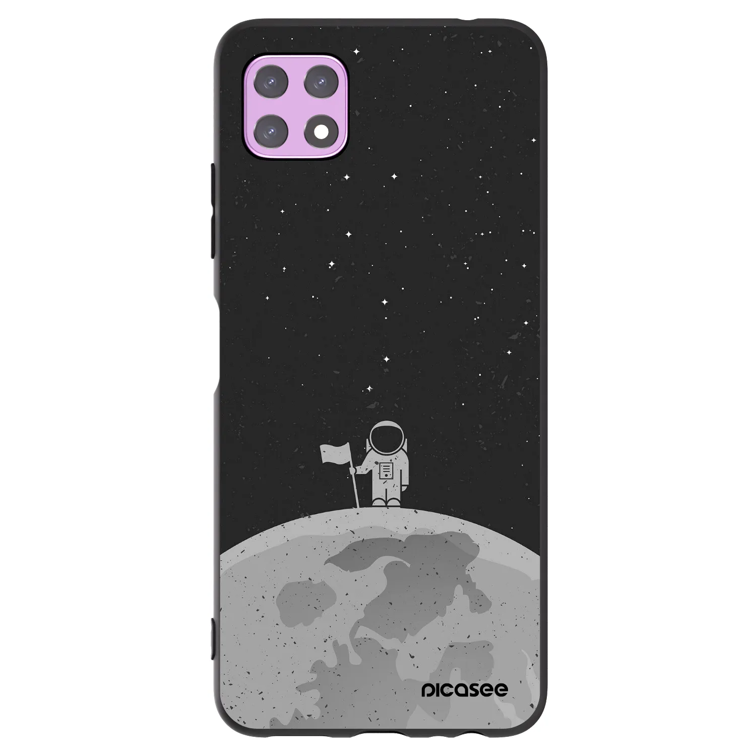 Picasee Μαύρη θήκη σιλικόνης για Samsung Galaxy A22 A226B 5G - Astronaut